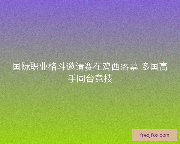 国际职业格斗邀请赛在鸡西落幕 多国高手同台竞技